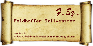 Feldhoffer Szilveszter névjegykártya